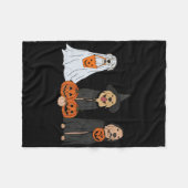 Golden Retriever Ghost Halloween Trick oder Treat Fleecedecke (Vorderseite (Horizontal))