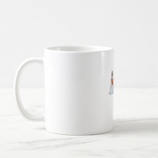 Golden Retriever Ghost Halloween Trick oder Treat Kaffeetasse (Links)