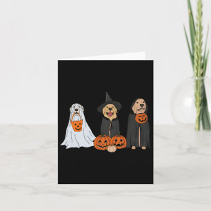 Golden Retriever Ghost Halloween Trick oder Treat Karte
