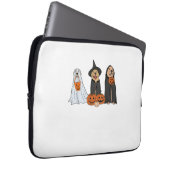 Golden Retriever Ghost Halloween Trick oder Treat  Laptopschutzhülle (Vorne Rechts)