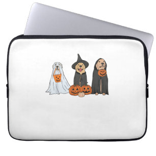 Golden Retriever Ghost Halloween Trick oder Treat Laptopschutzhülle