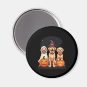 Golden Retriever Ghost Halloween Trick oder Treat  Magnet (Vorderseite/Rückseite)