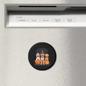 Golden Retriever Ghost Halloween Trick oder Treat  Magnet (In Situ (Geschirrspüler))