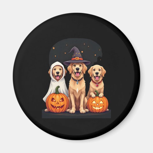 Golden Retriever Ghost Halloween Trick oder Treat  Magnet (Vorne)