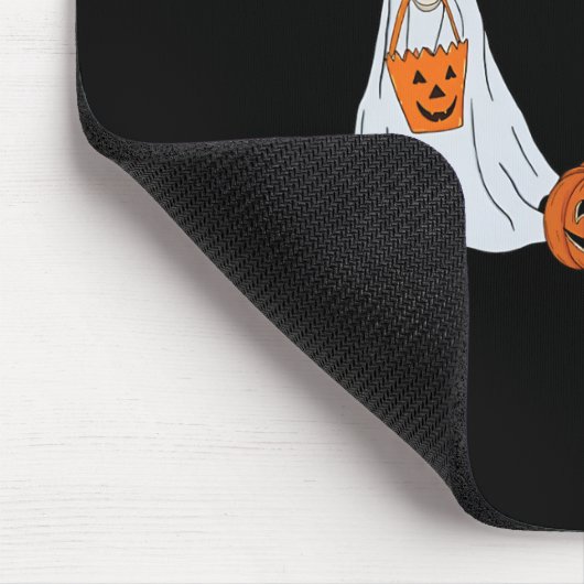 Golden Retriever Ghost Halloween Trick oder Treat Mousepad (Ecke)