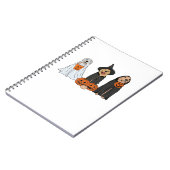 Golden Retriever Ghost Halloween Trick oder Treat Notizblock (Linke Seite)