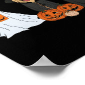 Golden Retriever Ghost Halloween Trick oder Treat Poster (Ecke)