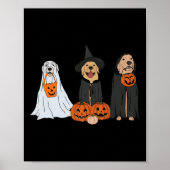 Golden Retriever Ghost Halloween Trick oder Treat  Poster (Vorne)