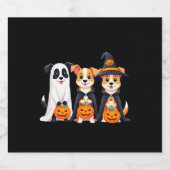 Golden Retriever Ghost Halloween Trick oder Treat Schaumweinetikett (Einzelnes Label)