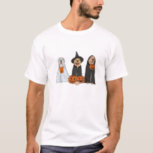 Golden Retriever Ghost Halloween Trick oder Treat  T-Shirt