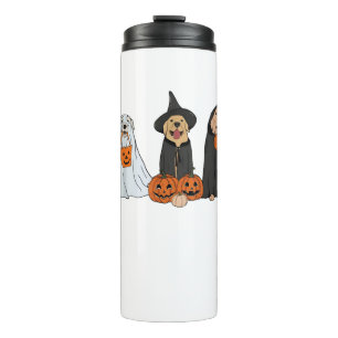 Golden Retriever Ghost Halloween Trick oder Treat Thermosbecher