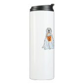 Golden Retriever Ghost Halloween Trick oder Treat Thermosbecher (Nach links gedreht)