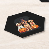 Golden Retriever Ghost Halloween Trick oder Treat  Untersetzer (angewinkelt)