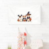 Golden Retriever Ghost Halloween Trick Or Treat Do Banner (Insitu)