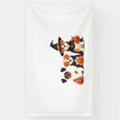 Golden Retriever Ghost Halloween Trick Or Treat Do Banner (Vertikal)