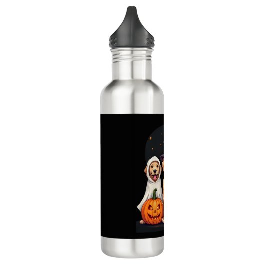 Golden Retriever Ghost Halloween Trick Or Treat Do Edelstahlflasche (Links)