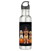 Golden Retriever Ghost Halloween Trick Or Treat Do Edelstahlflasche (Vorderseite)