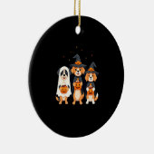 Golden Retriever Ghost Halloween Trick Or Treat Do Keramik Ornament (Rechts)