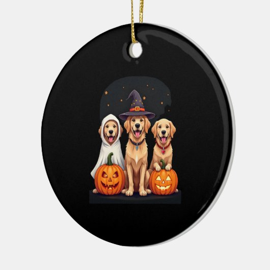 Golden Retriever Ghost Halloween Trick Or Treat Do Keramik Ornament (Links)