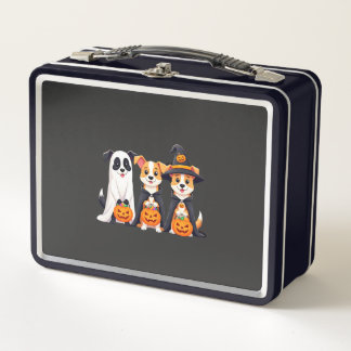 Golden Retriever Ghost Halloween Trick Or Treat Do Metall Brotdose