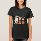 Golden Retriever Ghost Halloween Trick Or Treat Do T-Shirt (Vorderseite)