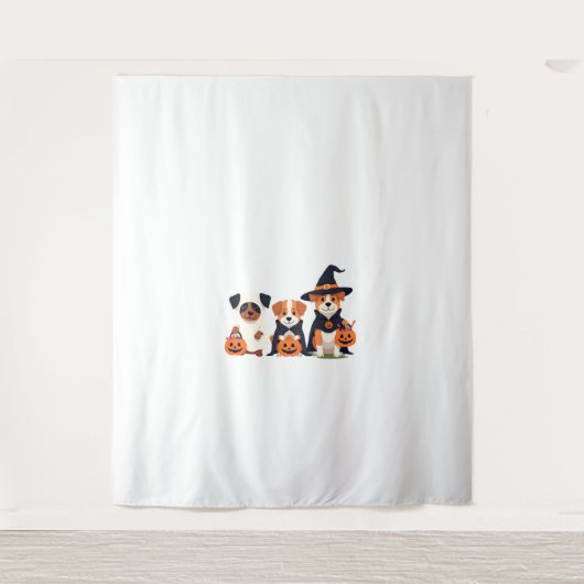 Golden Retriever Ghost Halloween Trick Or Treat Do Wandteppich (Vorderseite)