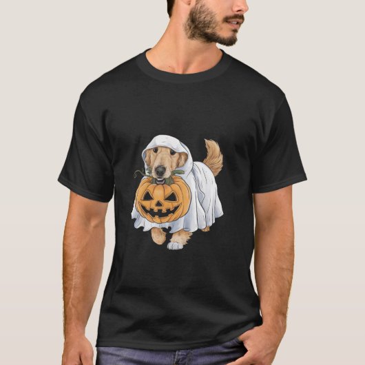 Golden Retriever Ghost Hund Halloween T Shirt (Vorderseite)