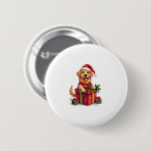 Golden Retriever Gift Wrap Button (Vorne & Hinten)