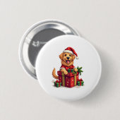 Golden Retriever Gift Wrap Button (Vorne & Hinten)