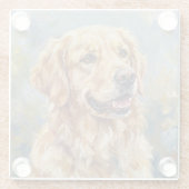 Golden Retriever Glass Coasters for Dog Lovers Glasuntersetzer (Rückseite)