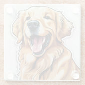 Golden Retriever Glasuntersetzer (Rückseite)