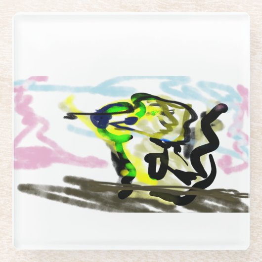 Golden Retriever Glasuntersetzer (Vorderseite)