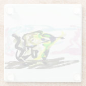 Golden Retriever Glasuntersetzer (Rückseite)