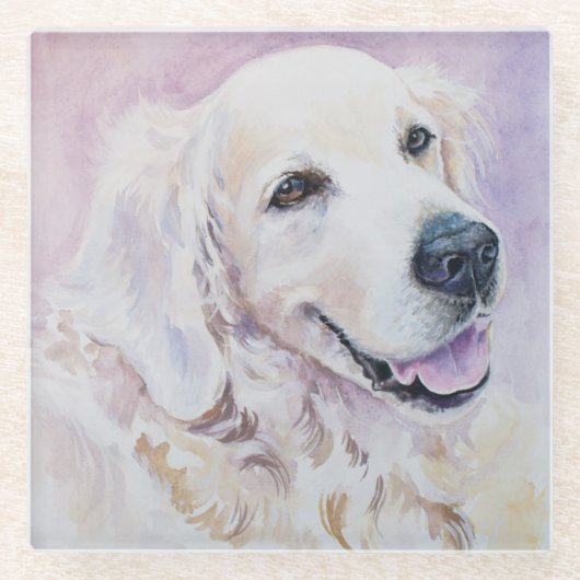 Golden retriever glasuntersetzer (Vorderseite)