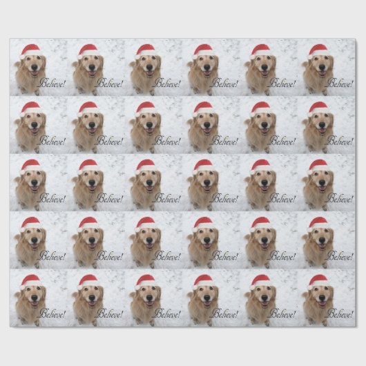 Golden retriever glauben Weihnachten Geschenkpapier (Flach)