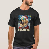 Golden Retriever glaubt Santa Claus glaubt Chris T-Shirt (Vorderseite)