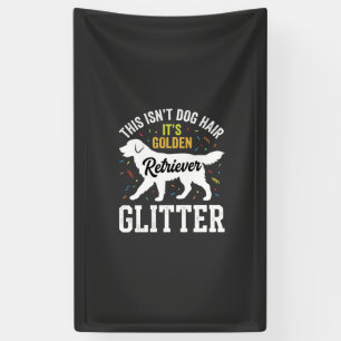 Golden Retriever Glitter Hundehaar Design Banner
