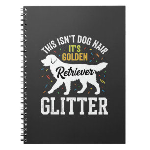 Golden Retriever Glitter Hundehaar Design Notizblock