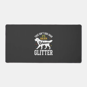 Golden Retriever Glitter Hundehaar Design Schreibtischunterlage