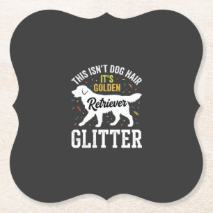 Golden Retriever Glitter Hundehaar Design Untersetzer
