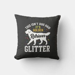 Golden Retriever Glitter-Hundehaardesign Kissen