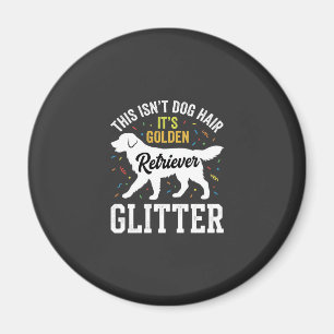 Golden Retriever Glitter-Hundehaardesign Magnet