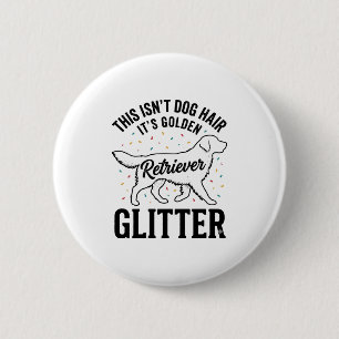 Golden Retriever Glitter Vintage Hundehaar-Shirt_1 Button