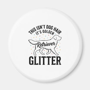 Golden Retriever Glitter Vintage Hundehaar-Shirt_1 Magnet