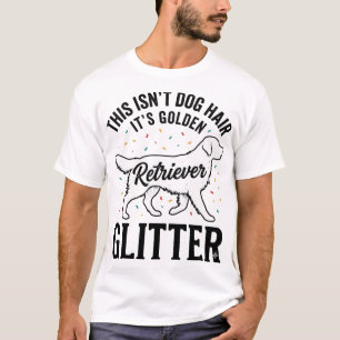 Golden Retriever Glitter Vintage Hundehaar-Shirt_1 T-Shirt