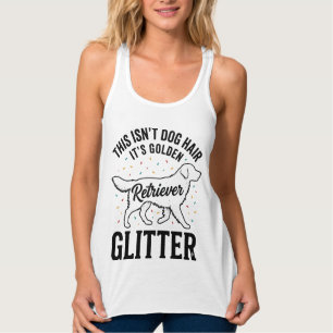 Golden Retriever Glitter Vintage Hundehaar-Shirt_1 Tank Top