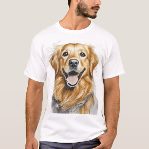Golden Retriever Glückliches Gesicht T-Shirt