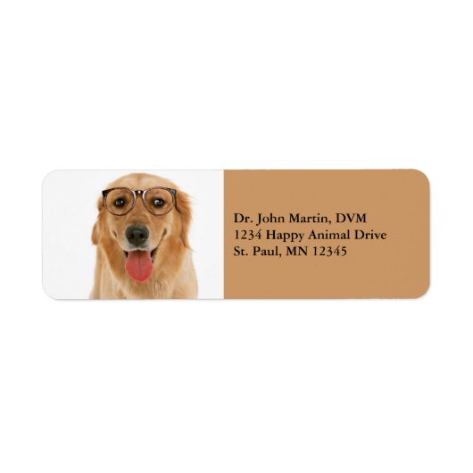 Golden Retriever Golden Labrador Dog Address Label (Vorne)