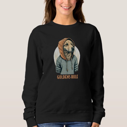 Golden Retriever Goldens Rule Hoodie  Cool Pul Hoo (Vorderseite)