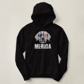 Golden Retriever Goldie Dog USA Flag US P Hoodie (Design vorne)